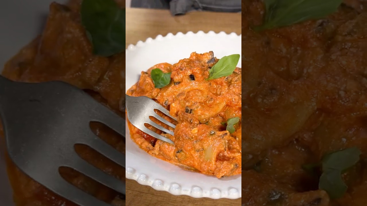 #adv PACCHERI con POMODORO, MELANZANE e RICOTTA 🍅🍆 #Shorts