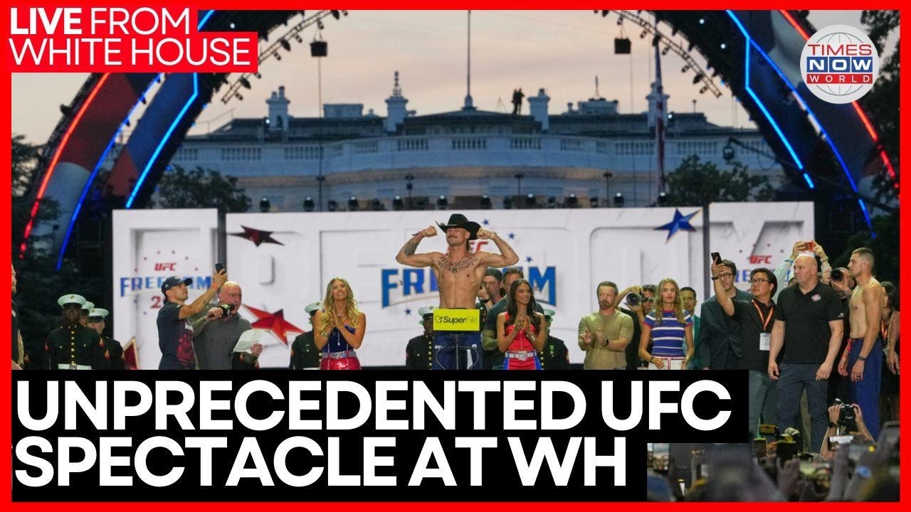 TRUMP UFC WHITE HOUSE LIVE | UFC Freedom 250! Trump's 80th Birthday Cage Matc...