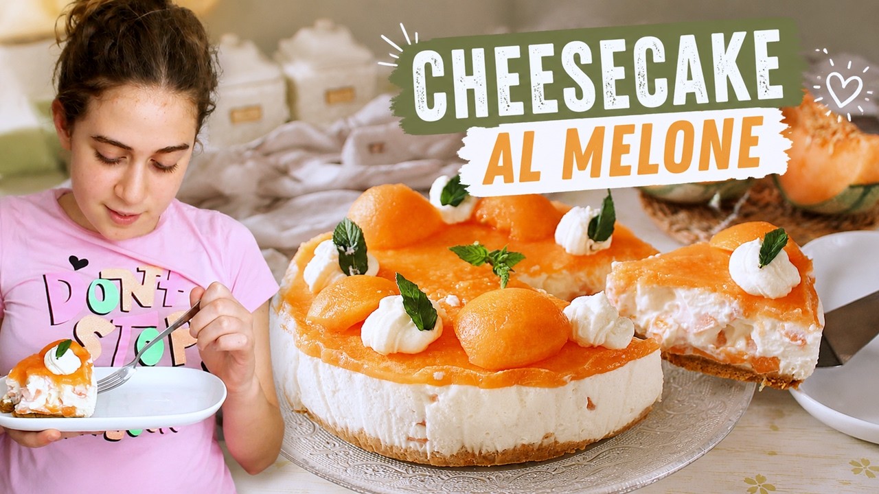 CHEESECAKE  al MELONE 🍈torta fredda al melone- La cucina di Rita