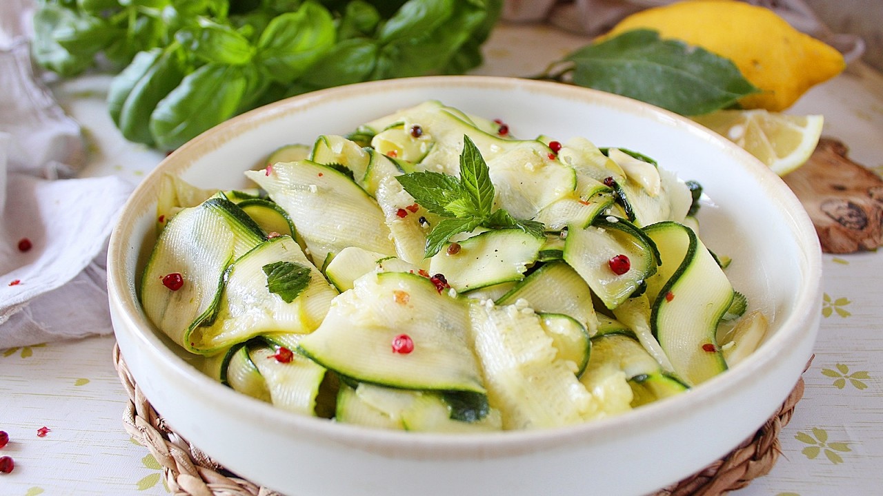 ZUCCHINE CRUDE MARINATE , carpaccio di zucchine- La cucina di Rita