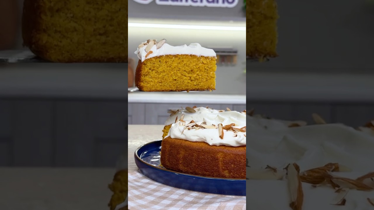 🥕 CARROT CAKE morbida e cremosa 🫠🤍 #Shorts #adv