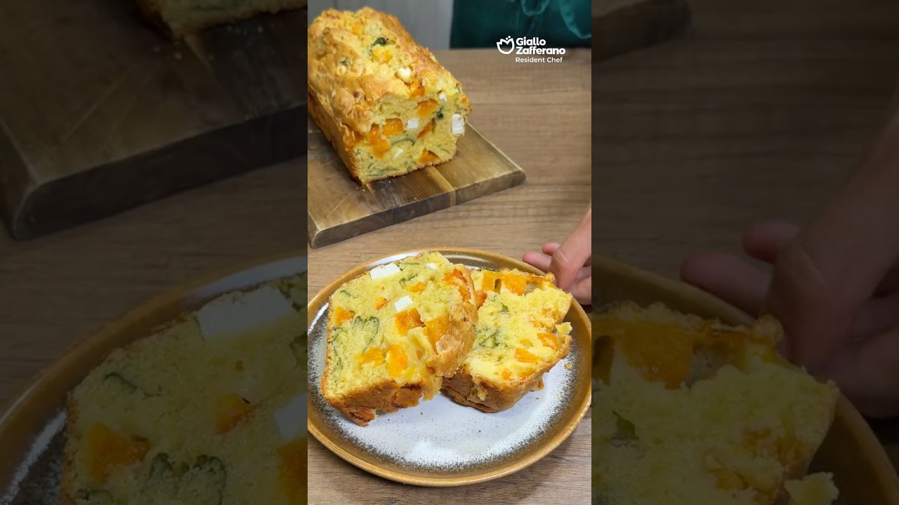 PLUMCAKE ALBICOCCHE, RUCOLA e CAPRINO...soffice, estivo e sorprendente🌿 #Shorts