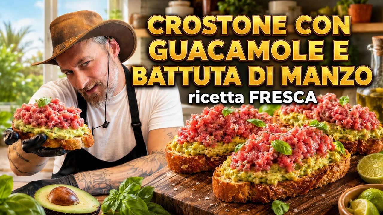 Il crostone più GODURIOSO dell’estate! 🥑🥩 Croccante fuori, cremoso dentro!