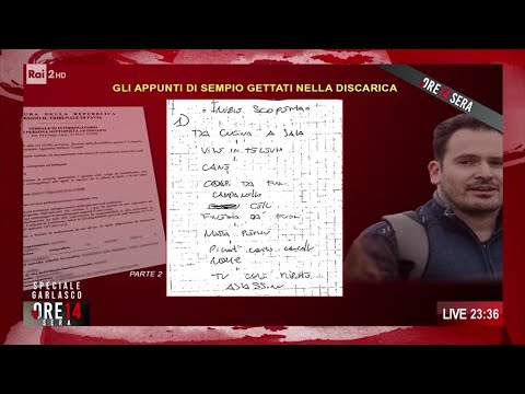 Garlasco, il giallo degli appunti di Sempio gettati lontano da casa - Ore 14 Sera 15/05/2026