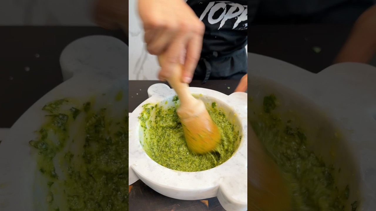 Pasta al pesto💚mortaio o Frullatore ?! Siate ONESTI
