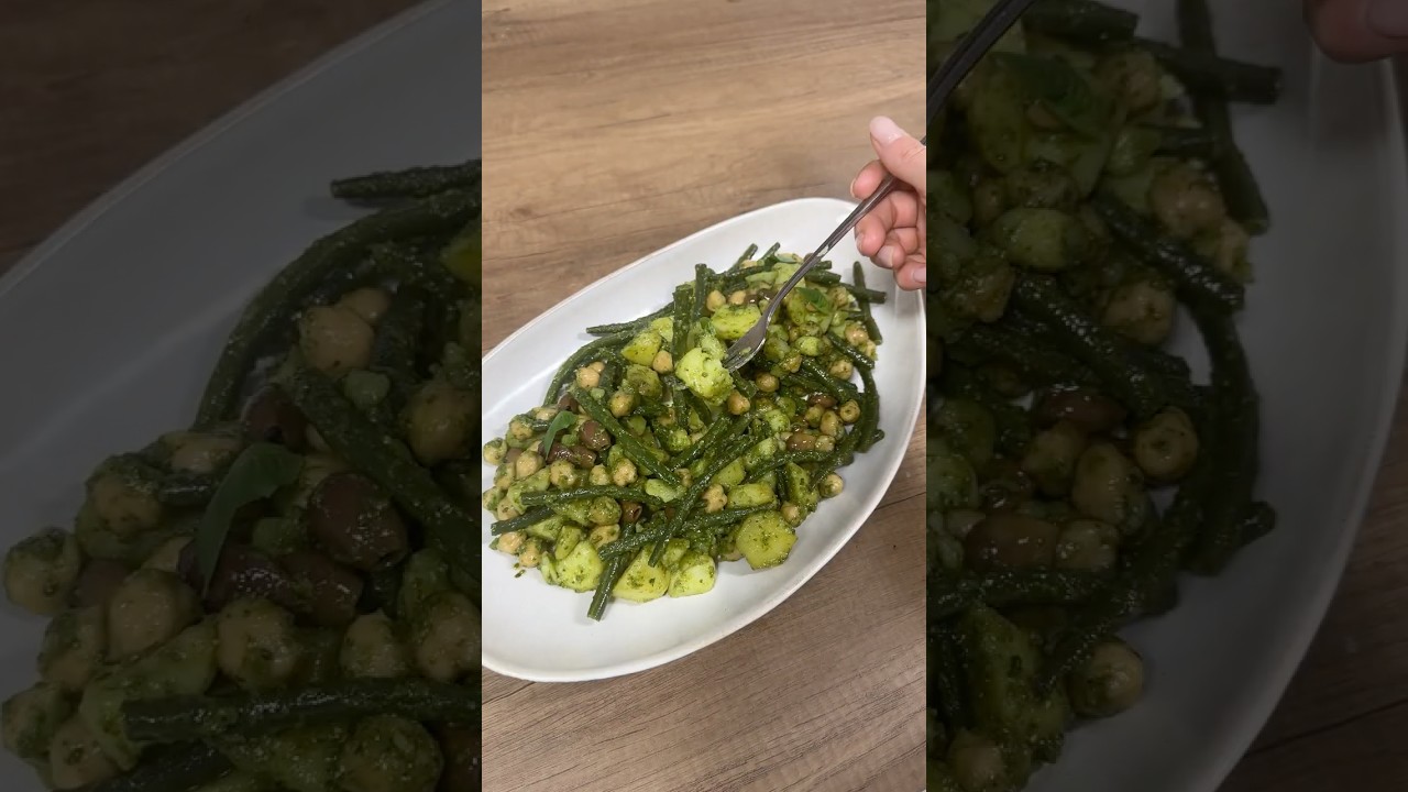INSALATA alla LIGURE in VERSIONE VEGANA🌿🥔 #Shorts