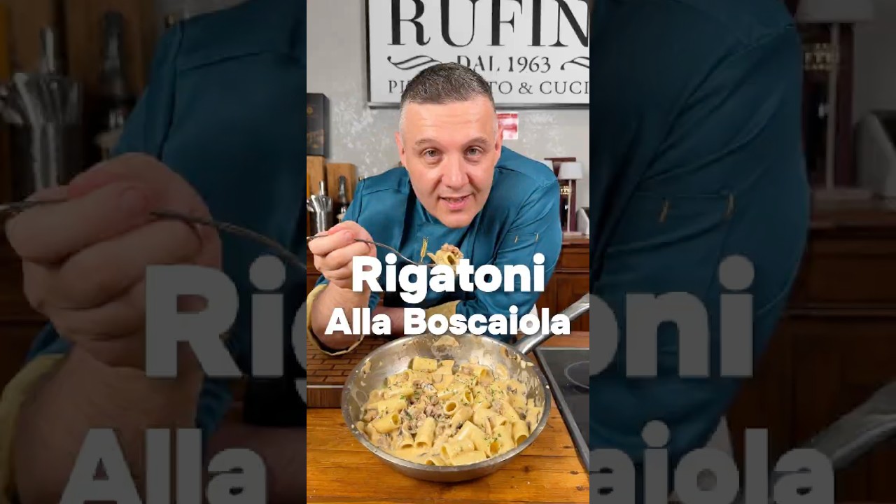 RIGATONI ALLA BOSCAIOLA #chefrufini