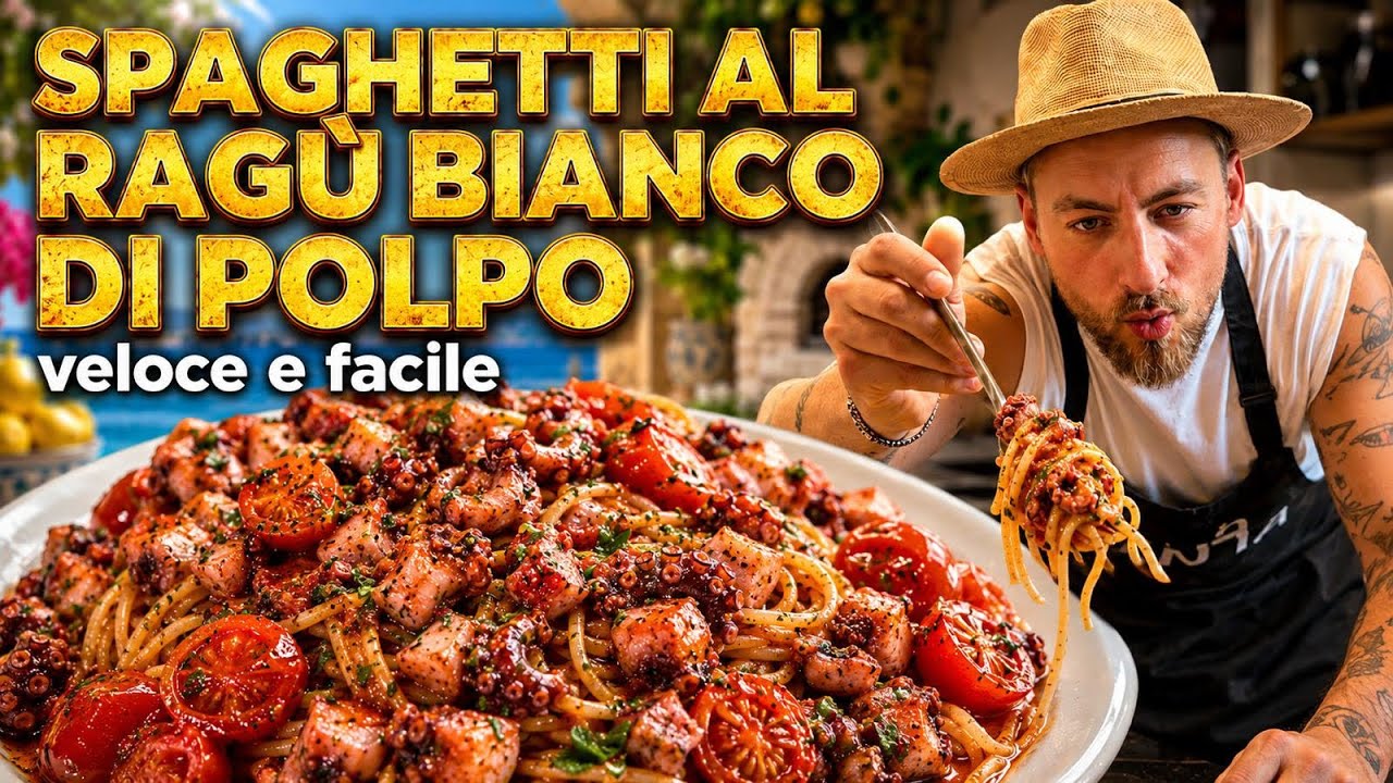 Lo SPAGHETTO al POLPO più BUONO dell’estate! 🐙🍝 Ragù Bianco facile e veloce 
