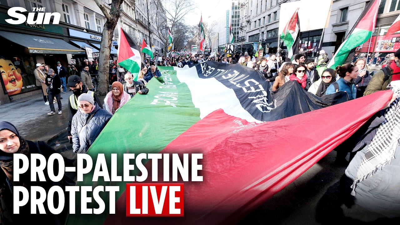 LIVE: Thousands in London take part in pro-Palestine protest