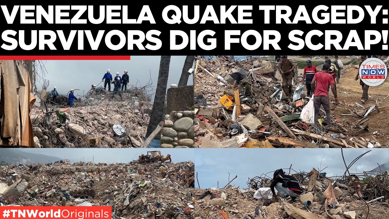 WATCH: Desperate Venezuelans Hunt for Scrap Metal Across 1.2M Tonnes of Quake Debris!
