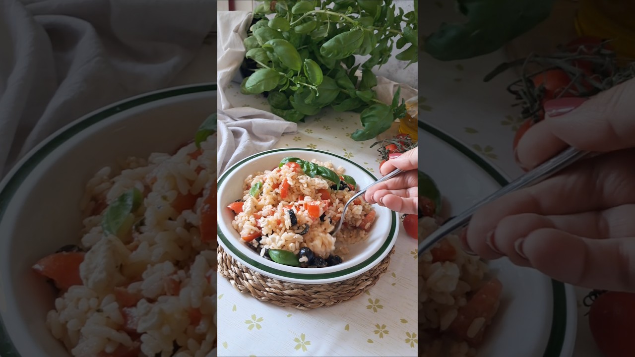 INSALATA DI RISO ALLA MEDITERRANEA #insalatadiriso #piattifreddi