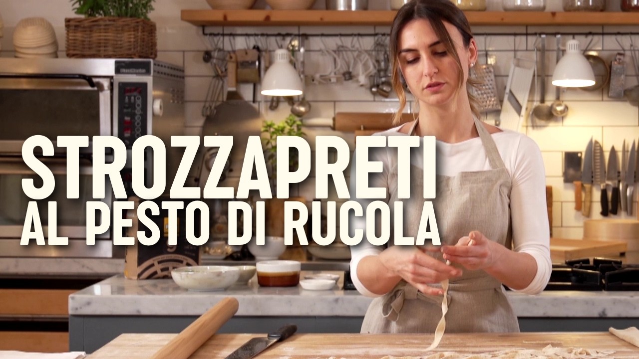 Strozzapreti al pesto di rucola e pomodorini di Elena Spisni