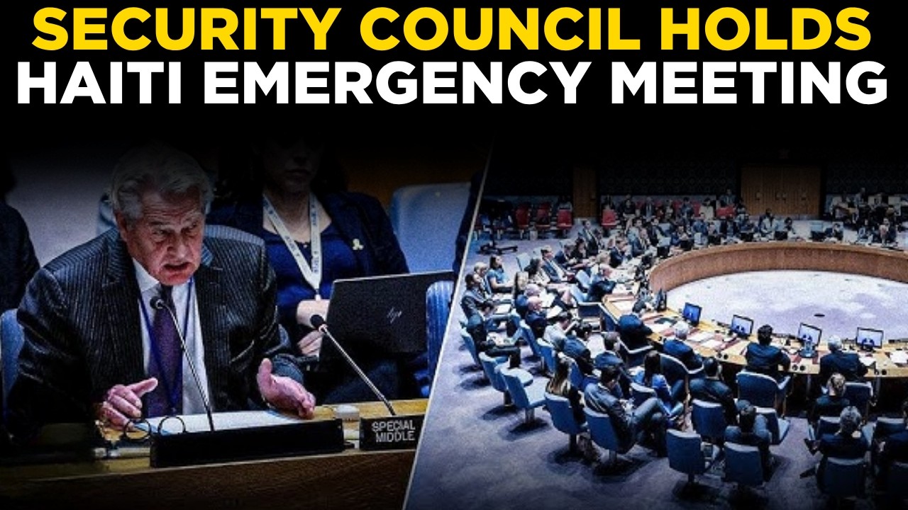 HAITI CRISIS LIVE | UN Security Council Emergency Meeting on Gang Violence & Elections