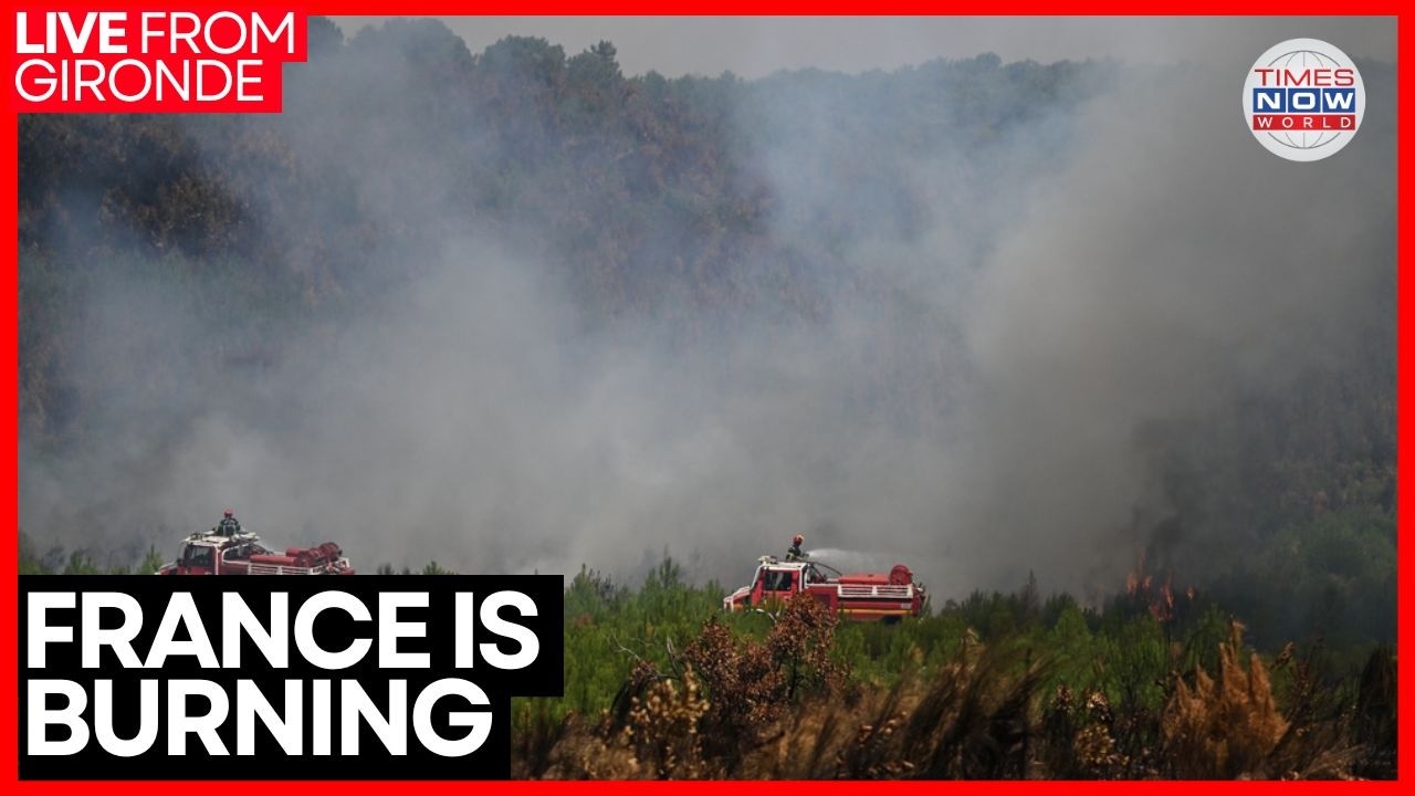 FRANCE WILDFIRES LIVE | Watch Live Aerials Over Devastated Gironde Region | France News LIVE