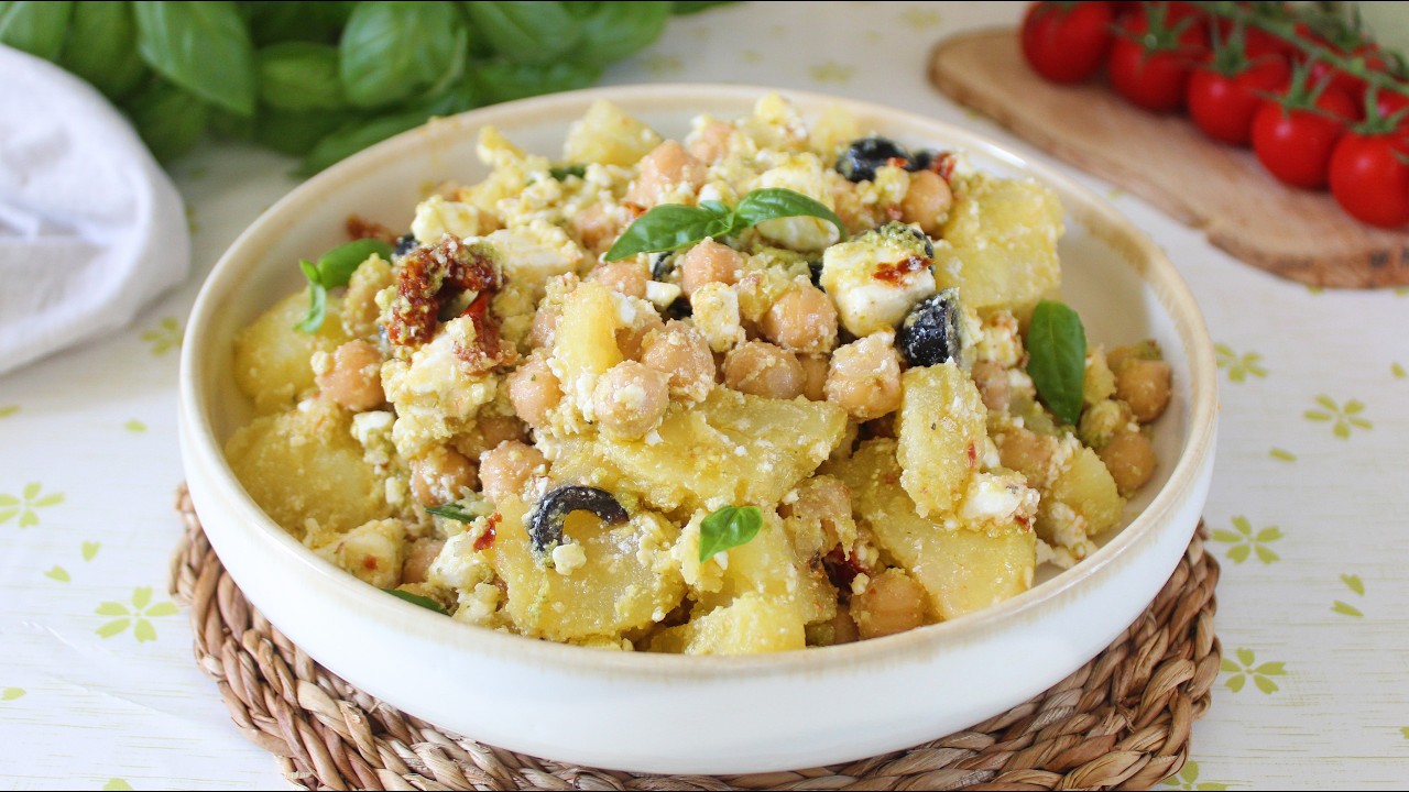 INSALATA DI PATATE E CECI saporitissima- piatto unico per l'estate - La cucina di Rita