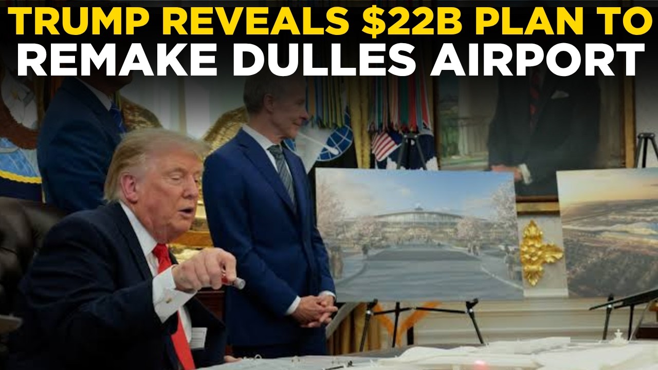 TRUMP LIVE | Unveils $22 Billion Dulles Airport Overhaul; Major Expansion to ...