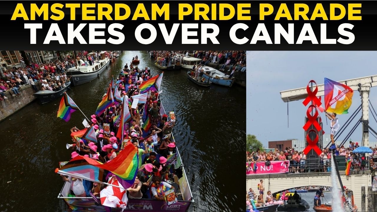 WORLD NEWS LIVE: Amsterdam Pride Canal Parade Draws Massive Crowds in Spectac...