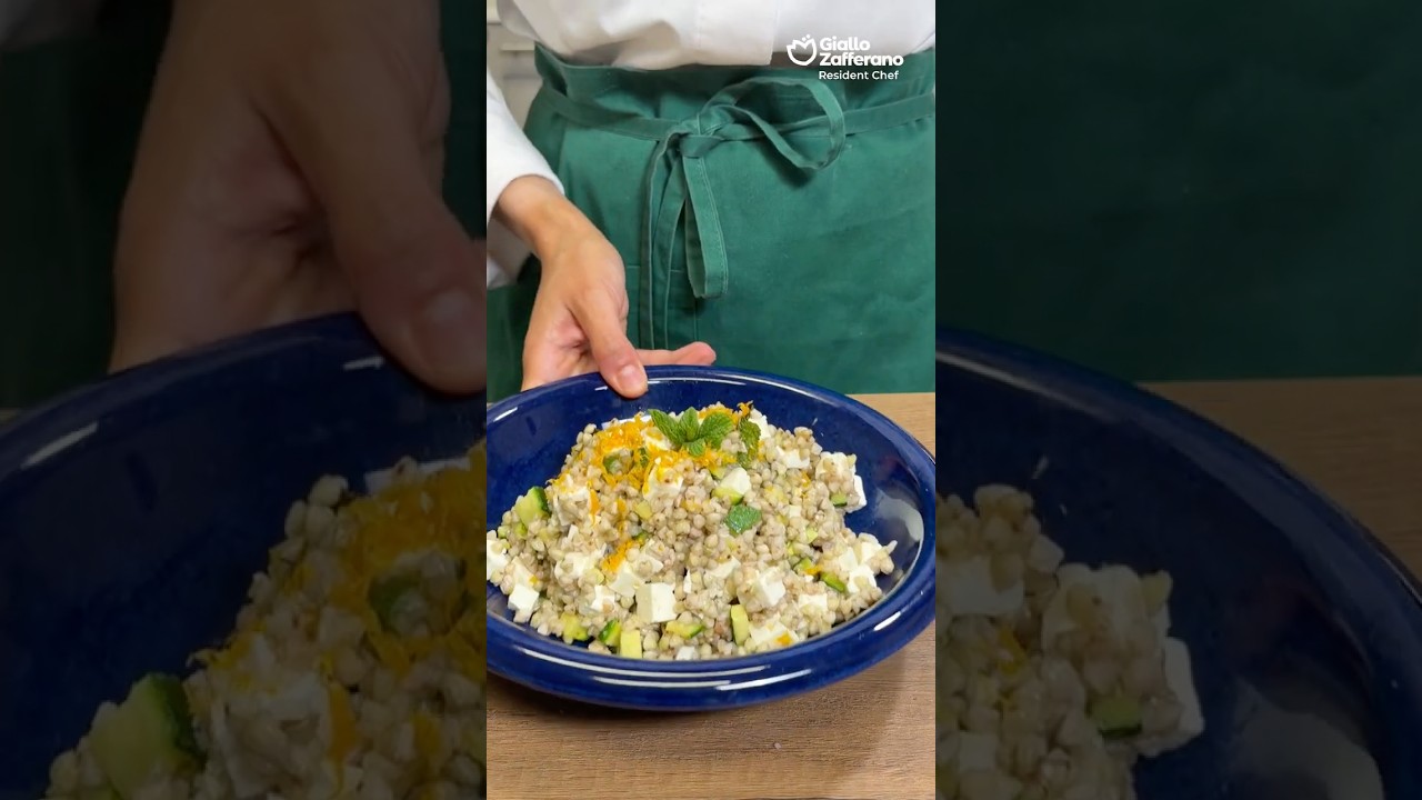 INSALATA di GRANO SARACENO con FETA, ZUCCHINE e SCORZA di AGRUMI☀️🍊🧀 #Shorts