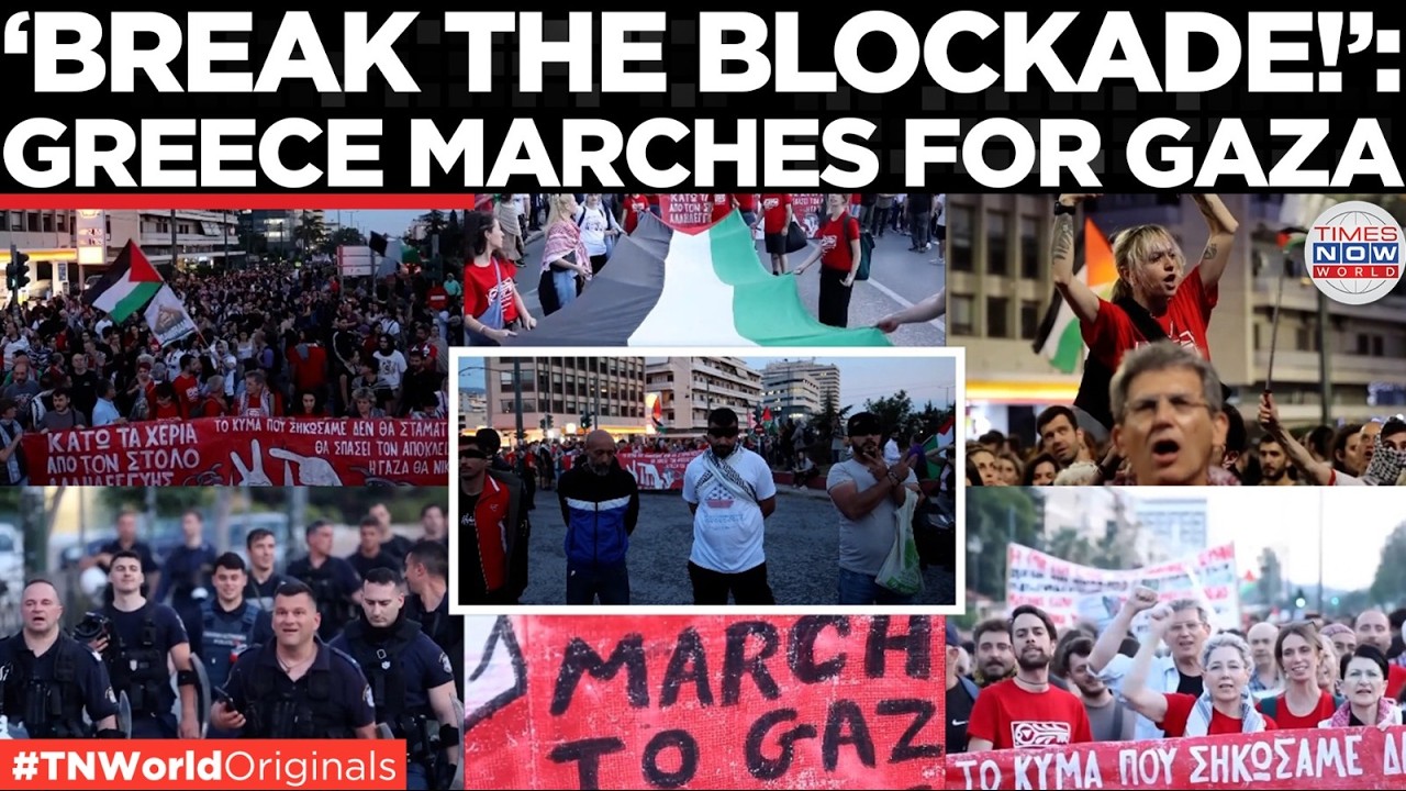 ATHENS ERUPTS: Anti-Government March Slams Israel Over Gaza Flotilla Detentions | Times Now World