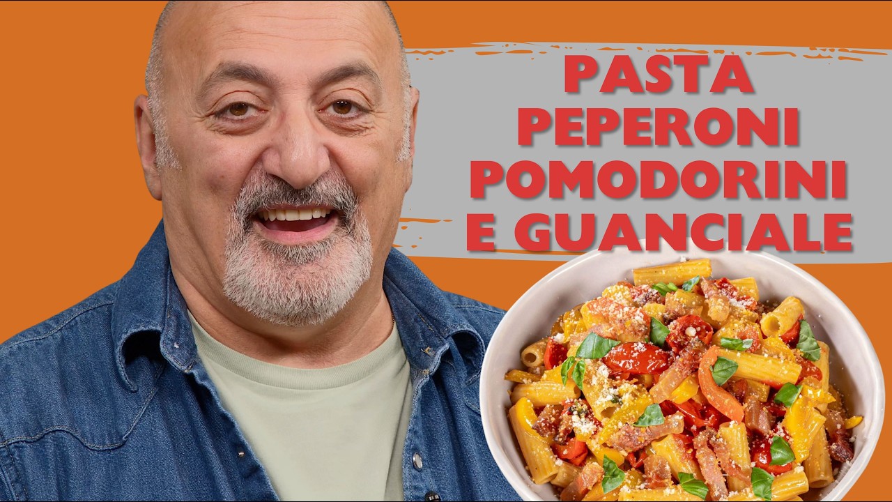 Pasta con Peperoni, Pomodorini e Guanciale 🍝 Cremosa, Saporita e Irresistibile