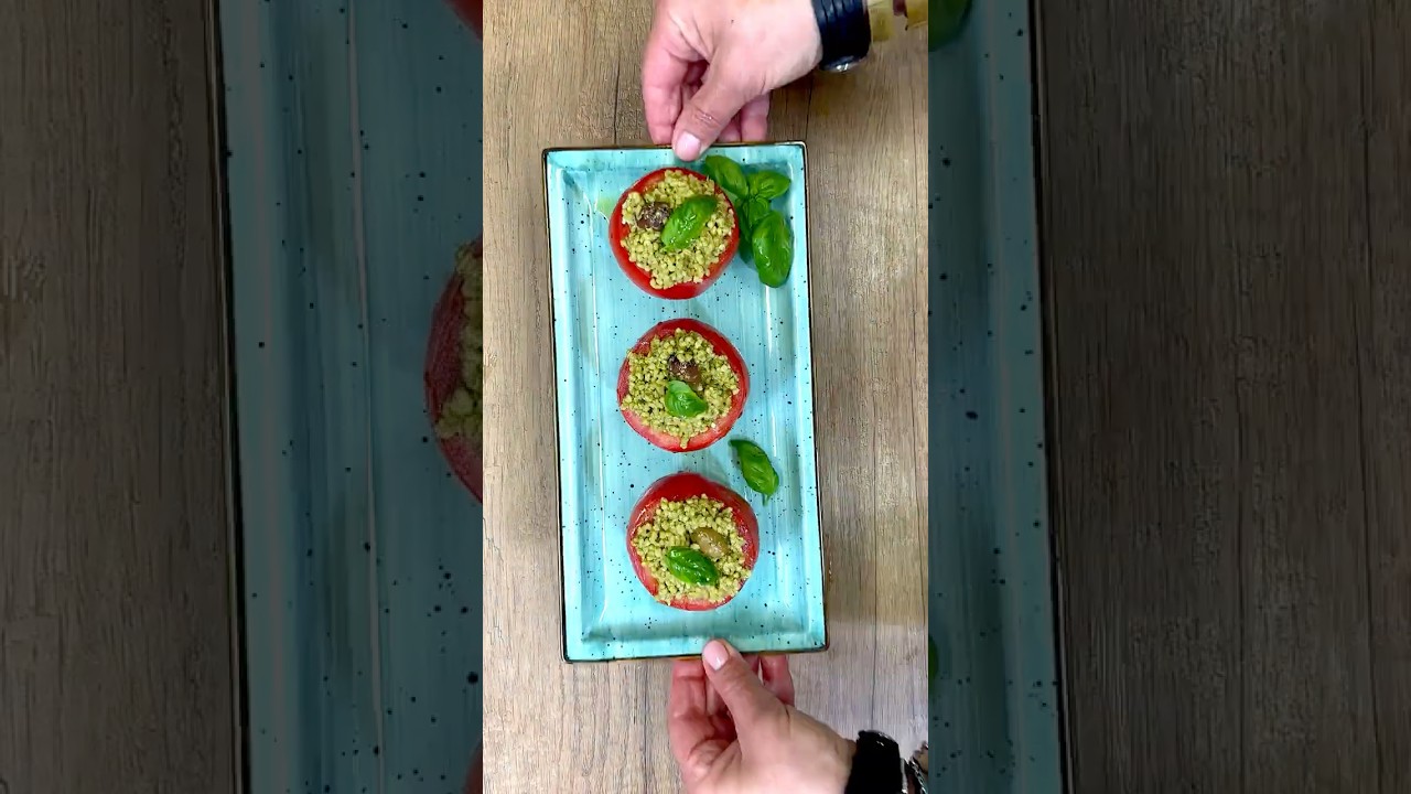POMODORI RIPIENI di COUS COUS...l'estate è servita🍅✨🌿 #Shorts