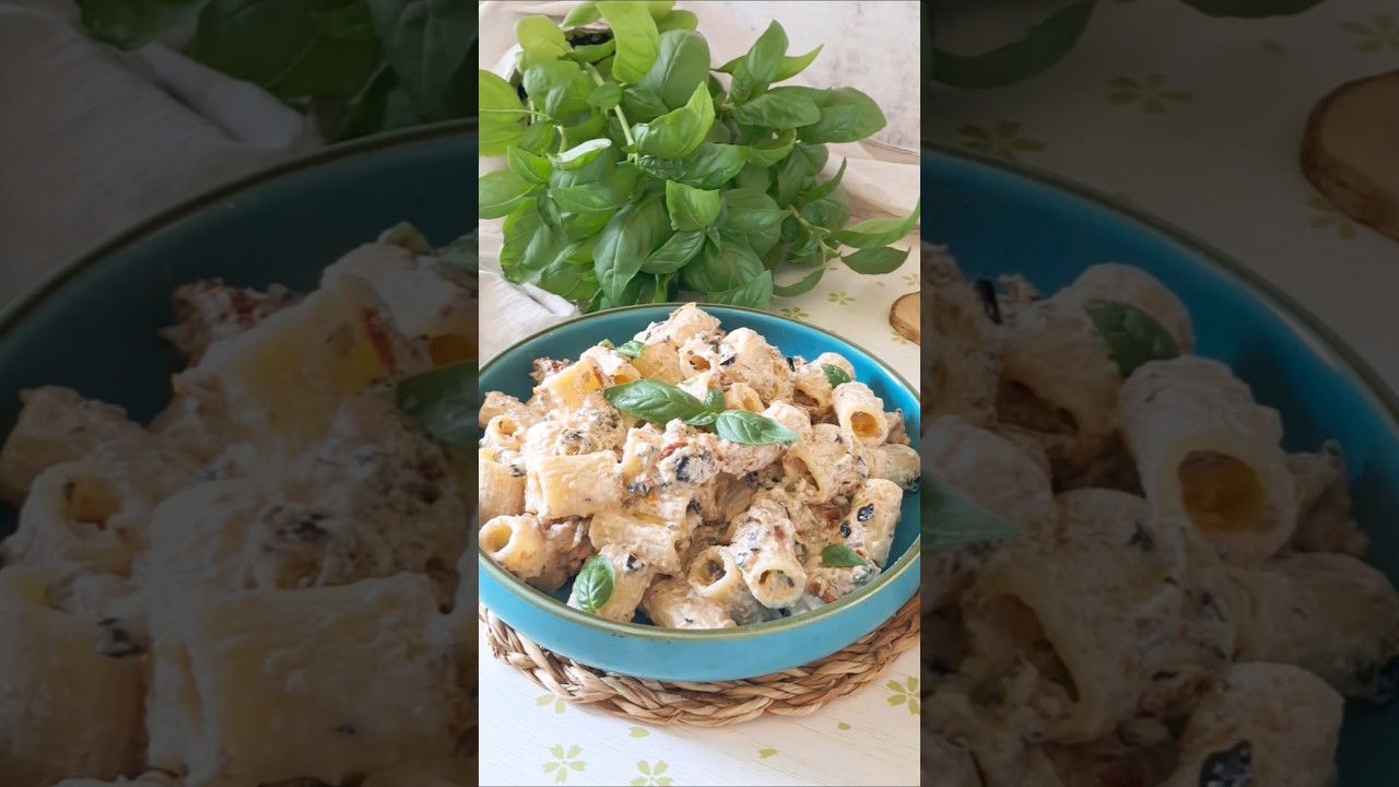 PASTA FREDDA CON RICOTTA E POMODORI SECCHI #pastafredda #piattofreddo
