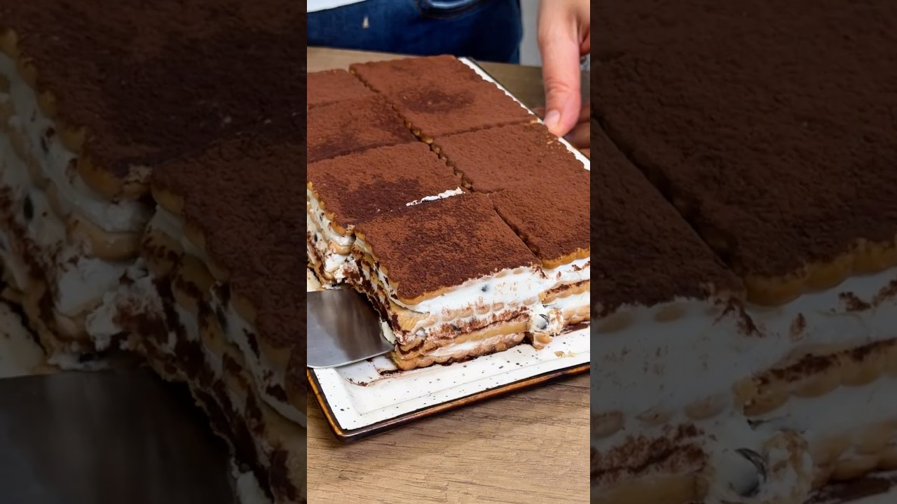 MATTONELLA DI BISCOTTI E RICOTTA - il dolce senza cottura dell'estate☕🤍🍫 #Shorts