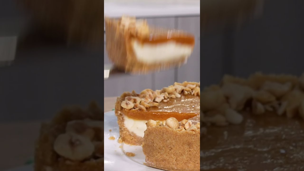 CHEESECAKE CREMOSA al CARAMELLO🤎🥄 #Shorts #adv