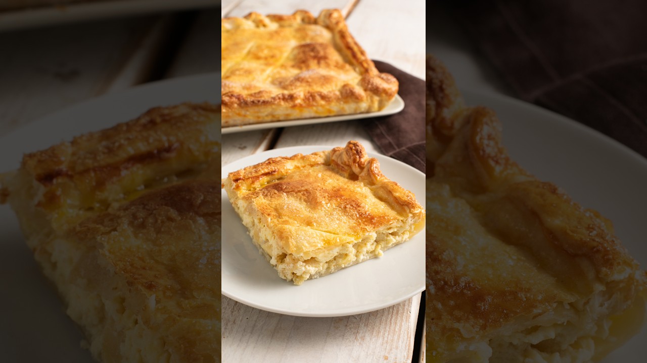 TORTA di SFOGLIA con RICOTTA e MELE 🍎 Cremosa dentro, dorata e fragrante!🥧 ...