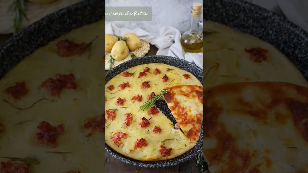 SCHIACCIATA DI PATATE E SALSICCIA #schiacciata  #patate #salsiccia