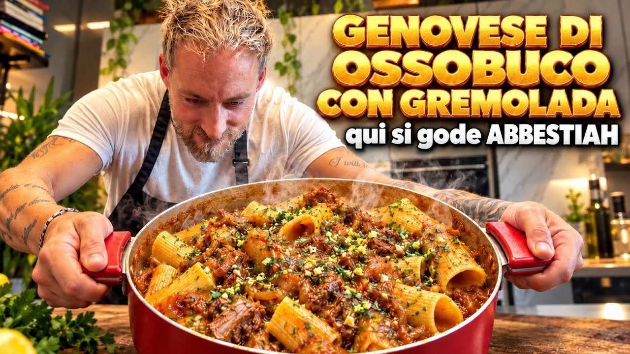 Pasta alla Genovese di ossobuco con gremolada,RICETTA ATOMICA