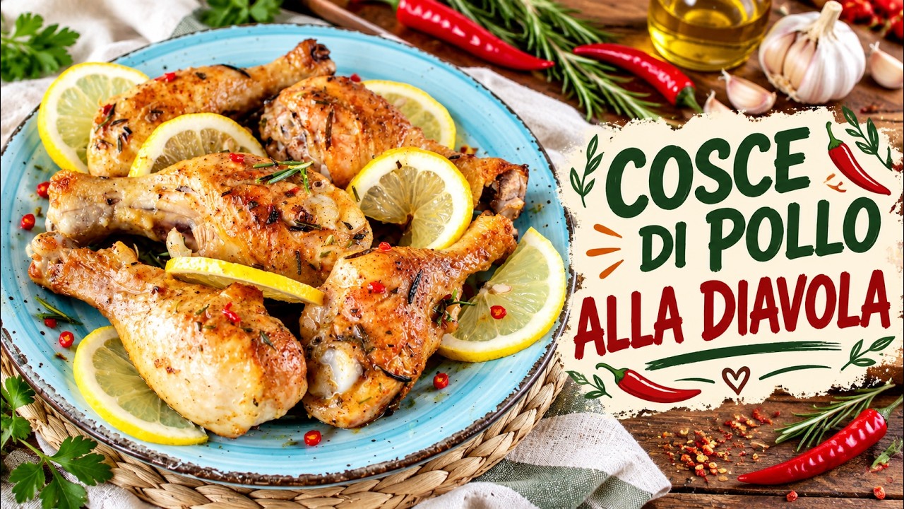 COSCE DI POLLO ALLA DIAVOLA aromatizzate al limone🌶️- Come cucinare le cosce...
