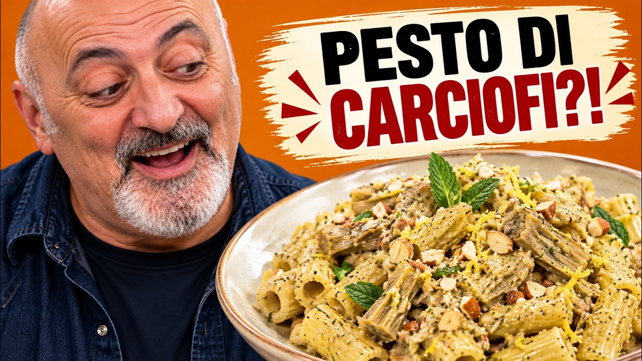 Pasta al pesto di carciofi e mandorle: fresca, profumata e croccante