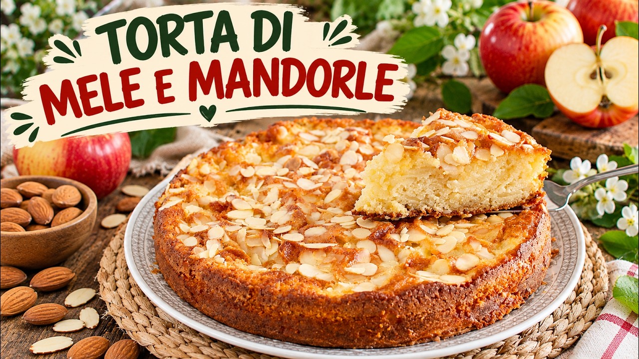 TORTA DI MELE E MANDORLE 🍎🍏soffice e umida- La cucina di Rita