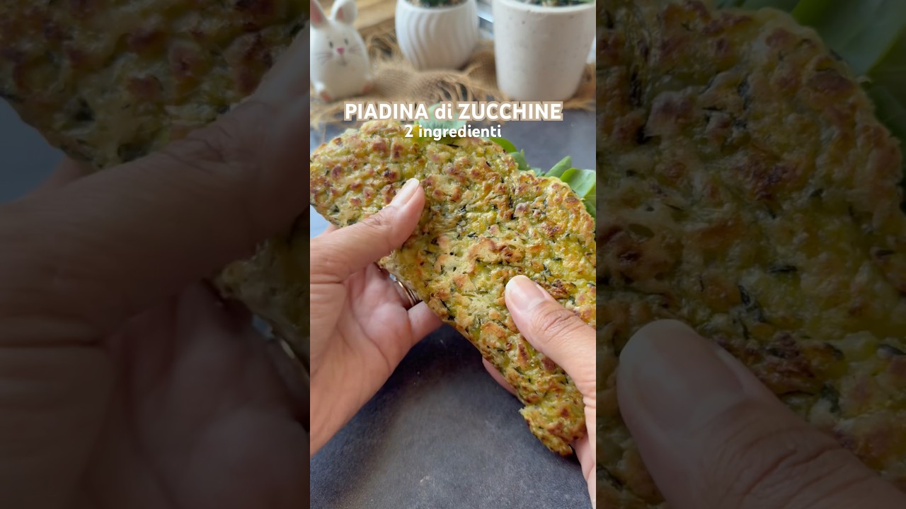 10 minuti e 2 ingredienti per preparare queste "piadine" di zucchine! Come le farciresti tu?#ricette