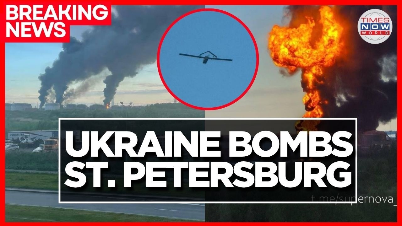 BREAKING NEWS: Massive Drone Attack Hits St Petersburg As Putin Hosts Global Forum | Times Now World