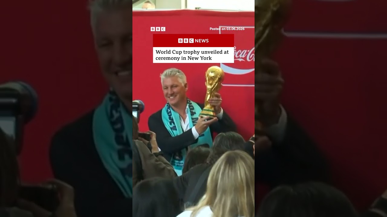 World Cup unveiled at ceremony in New York. #WorldCup #NewYork #BBCNews