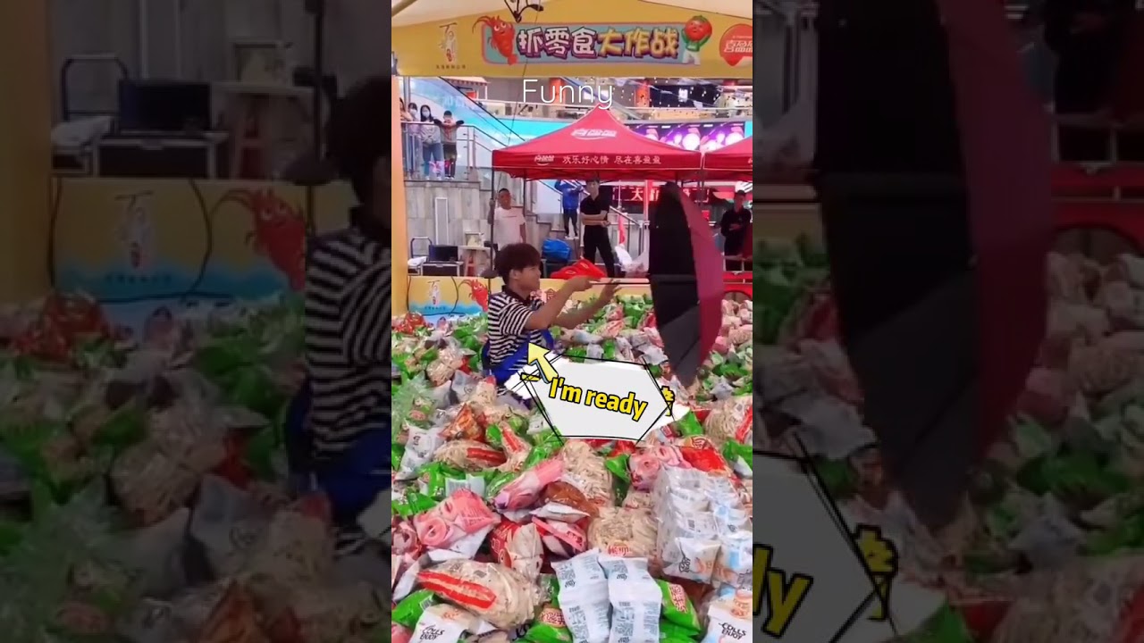 Guess how many snacks can he take away?to the end #unexpected #funny #short #fail