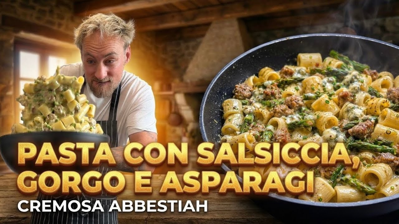 Pasta gorgonzola salsiccia e asparagina,là COMBO che non ti aspetti!