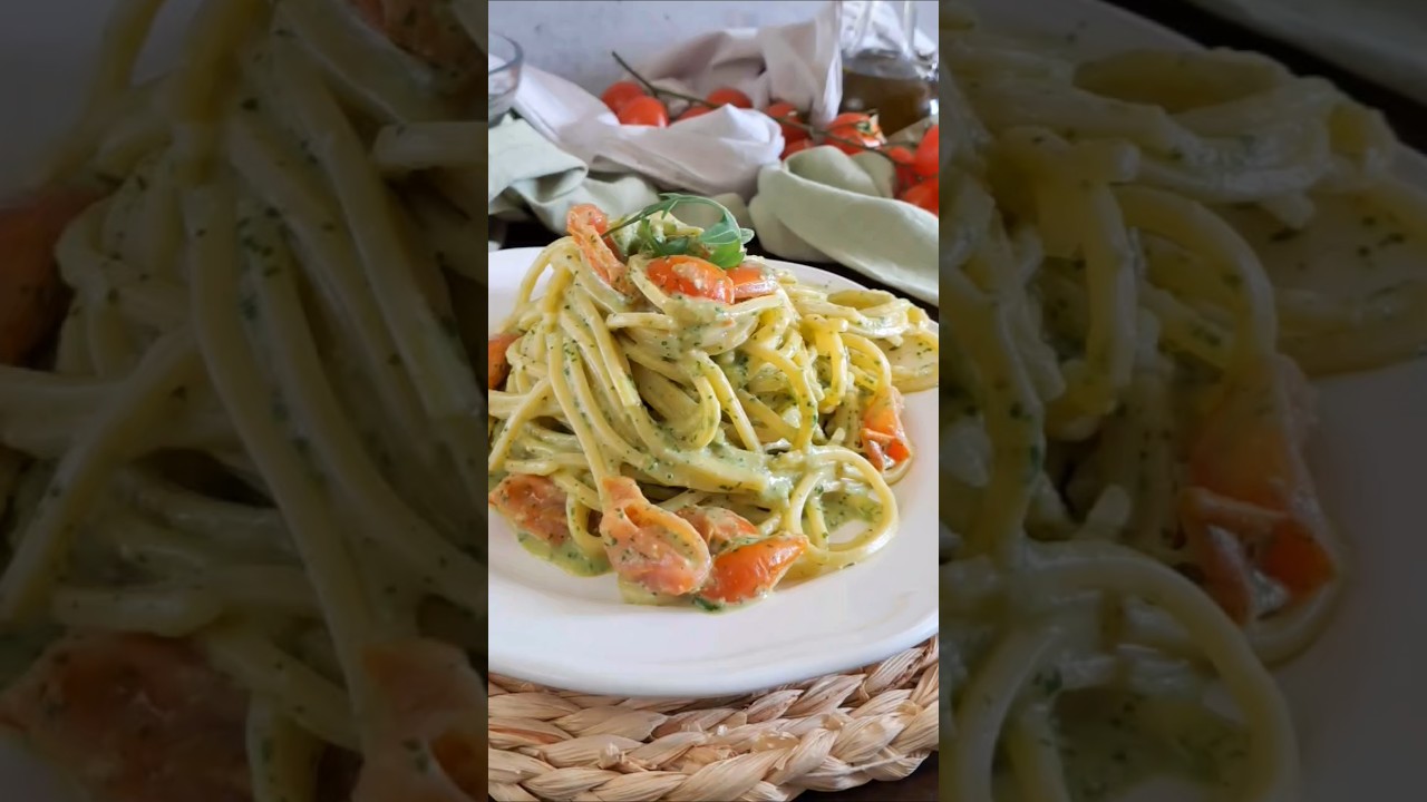 SPAGHETTI ALLA CREMA DI RUCOLA E POMODORINI #spaghetti #rucola #lacucinadirita