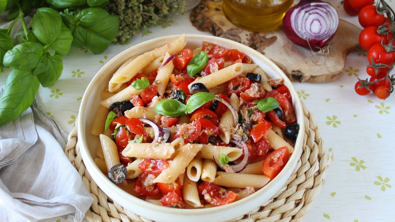 PASTA FREDDA ALLA LIPAROTA , pasta fredda velocissima e saporita- La cucina di Rita