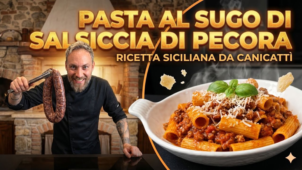 Pasta al sugo di salsiccia di pecora🤤🐷 la pasta di Canicattì più golosa di tutte!