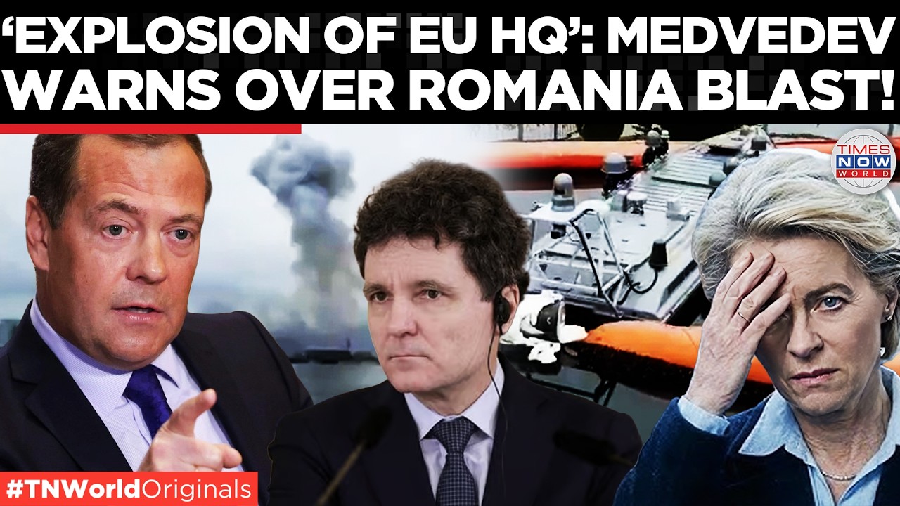 MEDVEDEV MOCKS EU Chief Ursula After Romania Naval Drone Explosion | Times No...