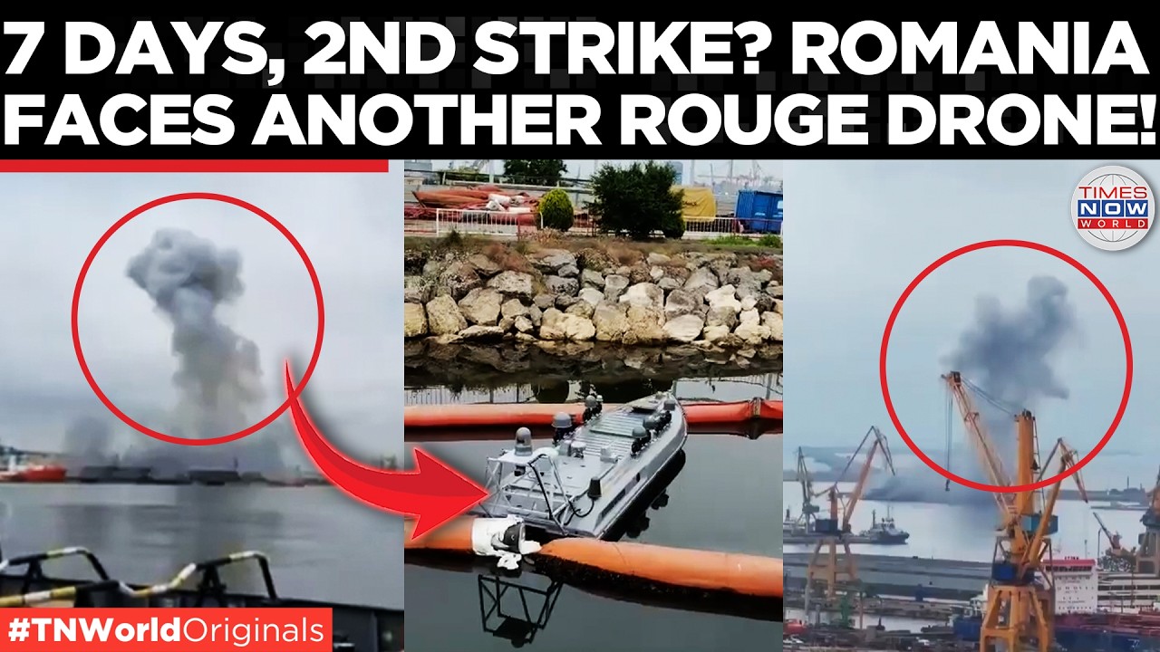 ROMANIA’S PORT BLAST: Constanța Evacuated After Mysterious Naval Drone Explosion  | Times Now World