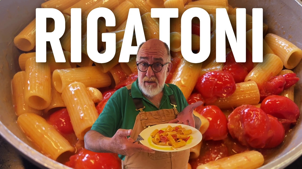 Rigatoni ai due pomodori con aglio, olio, peperoncino e alici di Giorgione