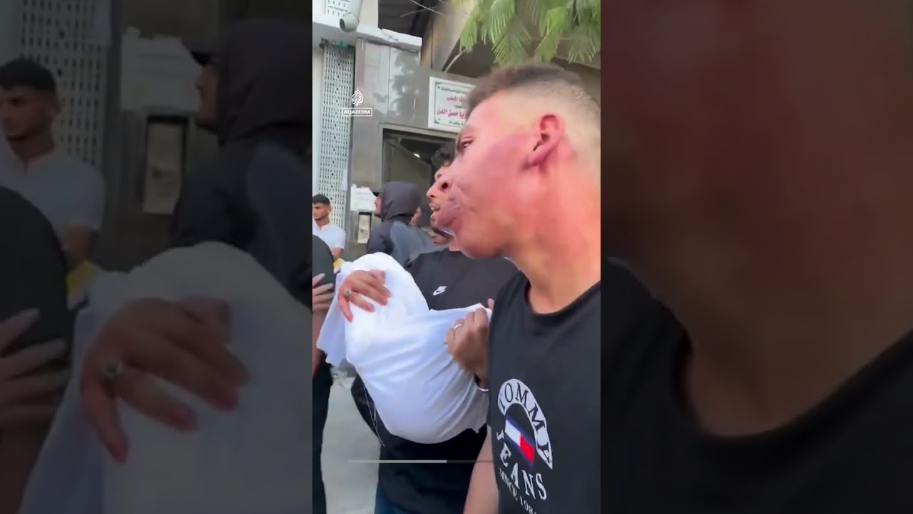 Israeli attack on Gaza City tent camp kills several Palestinians | AJ #shorts