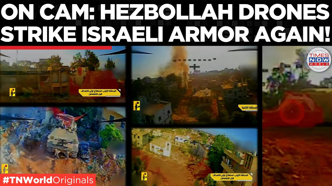WATCH: Hezbollah FPV Drones Bypass Israeli Tank Defenses in New Footage | Times Now World