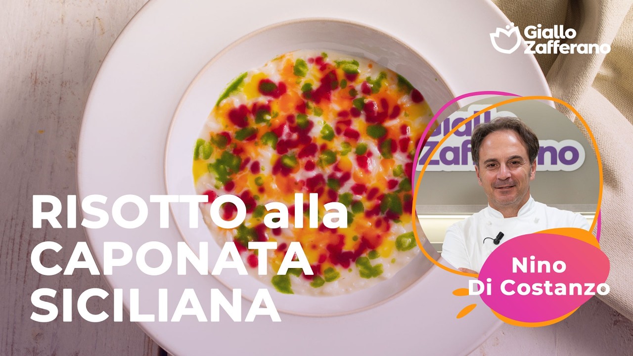 RISOTTO CREMOSO alla CAPONATA SICILIANA🍚🌿ricetta dello Chef stellato Nino D...