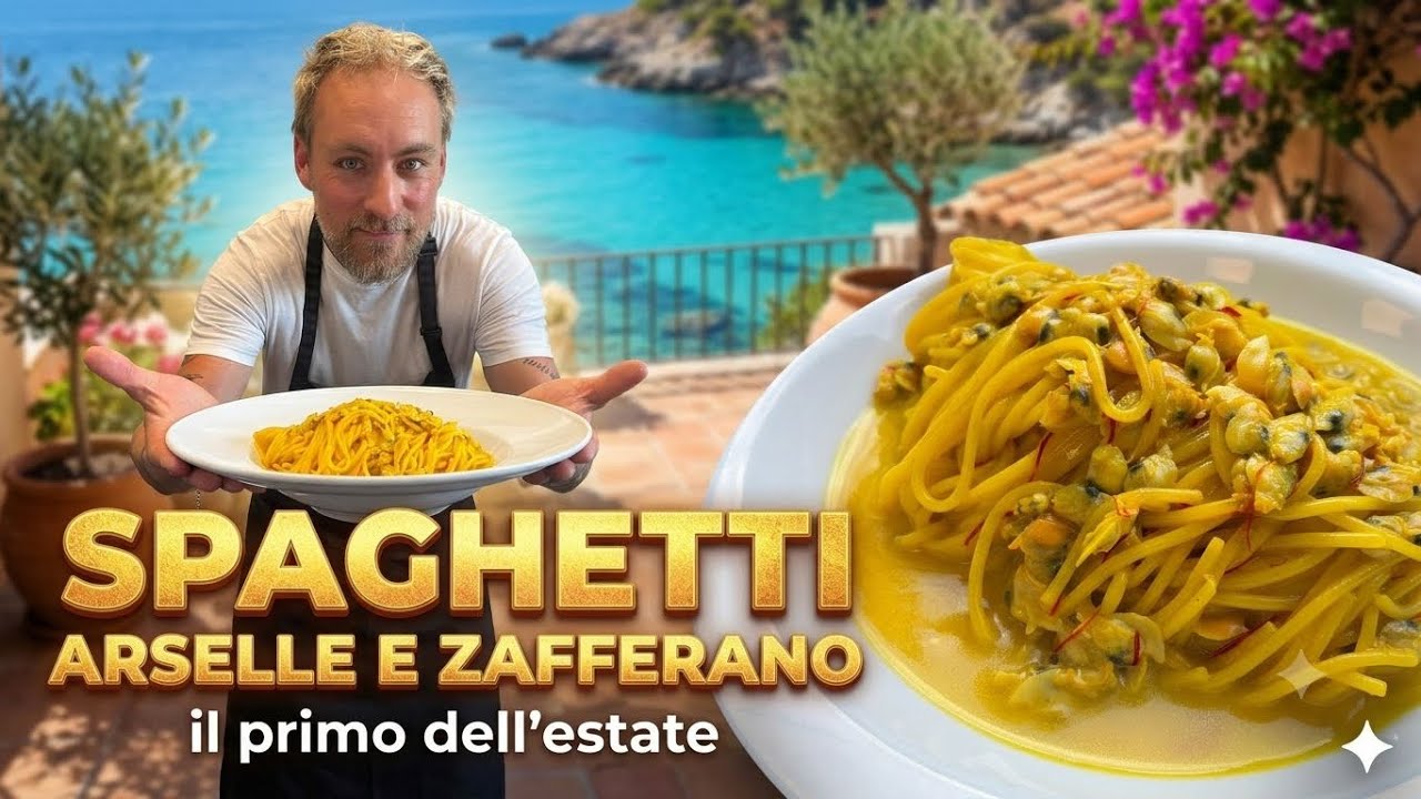 Spaghetti arselle e zafferano, la ricetta che sta facendo IMPAZZIRE☀️ 