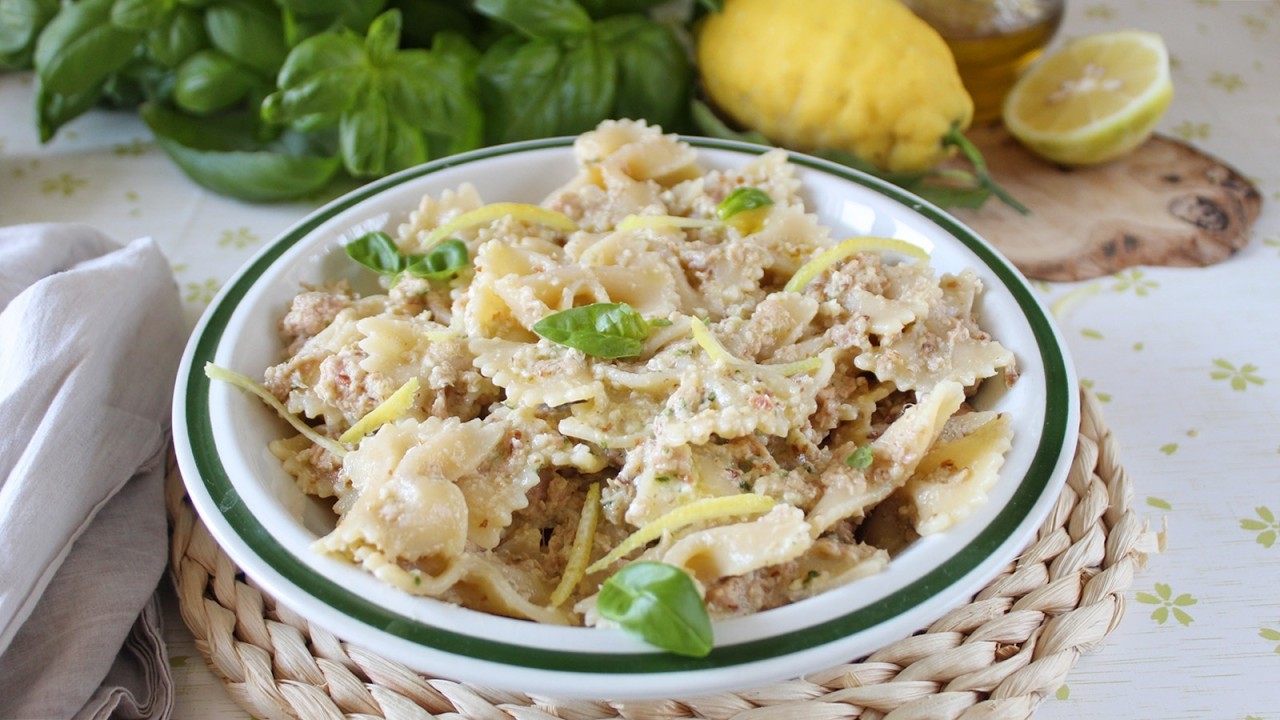 PASTA FREDDA AL LIMONE E TONNO🍋- primo piatto estivo facile  e velocissimo- La cucina di Rita